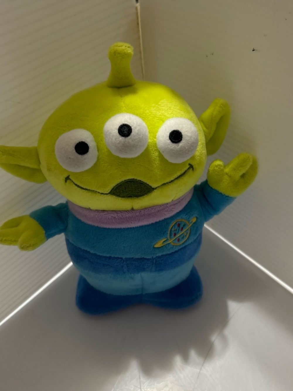 Disney Green Three-Eyed Alien Plush with Blue Outfit